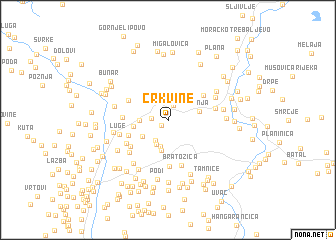 map of Crkvine