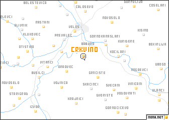 map of Crkvino