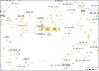 map of Crna Glava