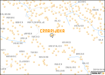 map of Crna Rijeka