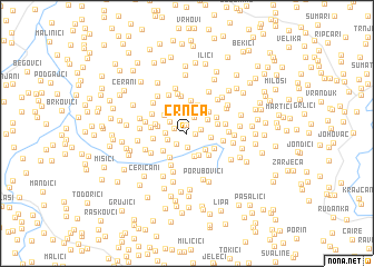 map of Crnča