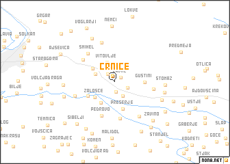 map of Črniče