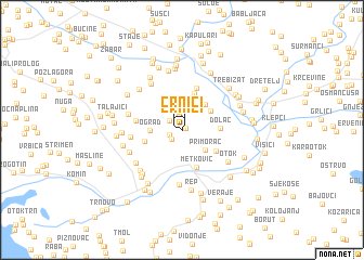 map of Crnići