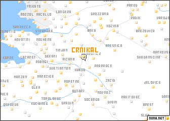 map of Črni Kal