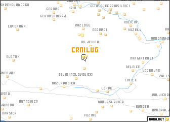 map of Crni Lug