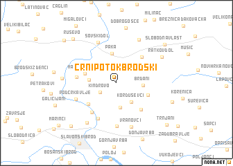 map of Crni Potok Brodski