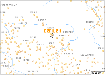 map of Crni Vrh