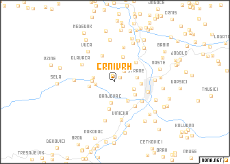 map of Crni Vrh