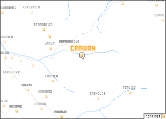 map of Crni Vrh