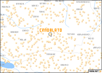 map of Crno Blato