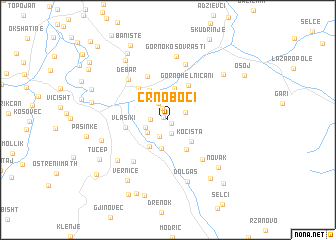 map of Crnoboci