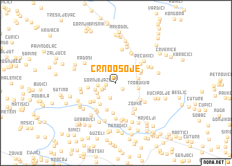 map of Crno Osoje