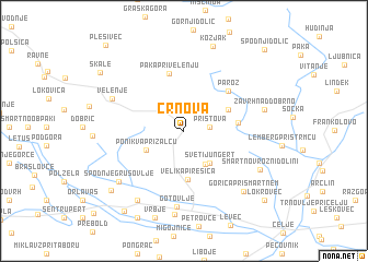 map of Črnova