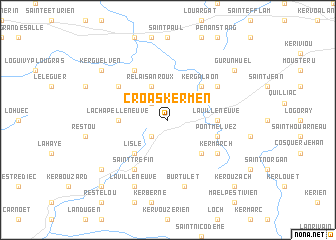 map of Croas Kermen