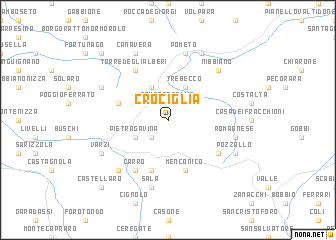 map of Crociglia