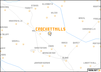 map of Crockett Mills