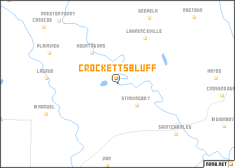 map of Crocketts Bluff