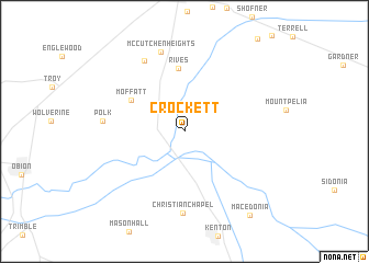 map of Crockett