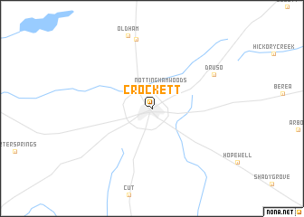 map of Crockett