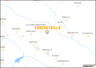 map of Crocketville