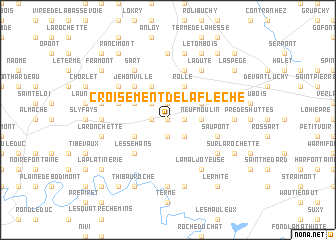 map of Croisement de la Flèche