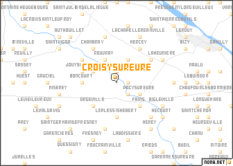 map of Croisy-sur-Eure