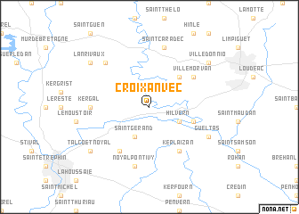 map of Croixanvec