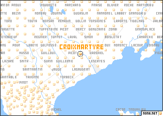 map of Croix Martyre