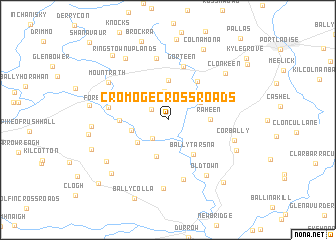 map of Cromoge Cross Roads