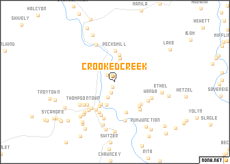 map of Crooked Creek