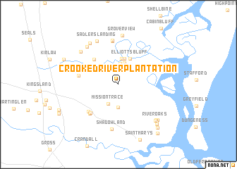 map of Crooked River Plantation