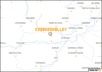 map of Crookes Valley