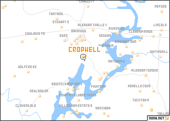 map of Cropwell