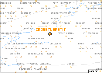 map of Crosey-le-Petit