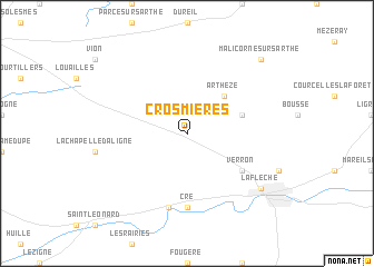 map of Crosmières