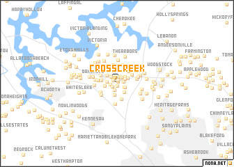 map of Cross Creek