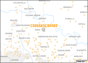 map of Crosses Corner