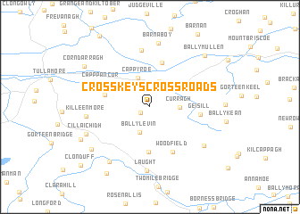 map of Cross Keys Cross Roads