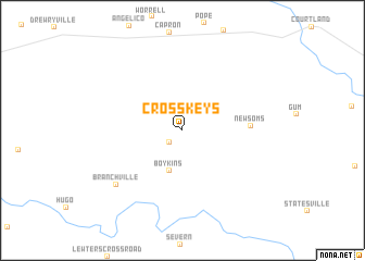 map of Cross Keys