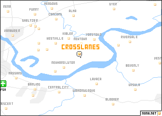 map of Cross Lanes