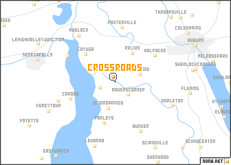 map of Cross Roads