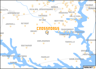 map of Cross Roads