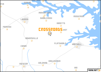 map of Cross Roads