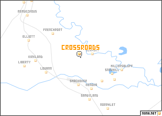 map of Cross Roads