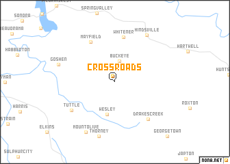 map of Cross Roads