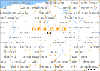 map of Crosville-sur-Scie