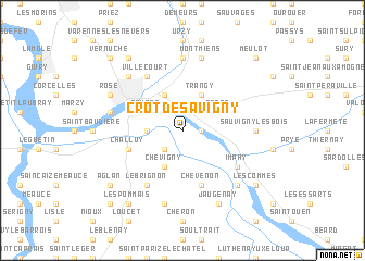 map of Crot de Savigny