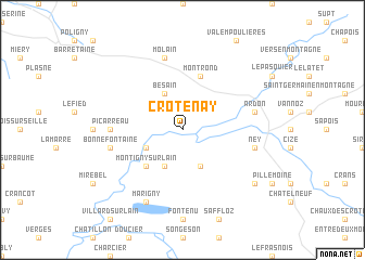 map of Crotenay