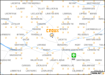 map of Croux
