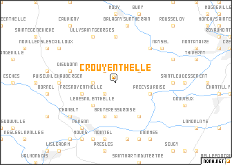 map of Crouy-en-Thelle